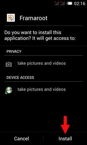 Framaroot APK Install