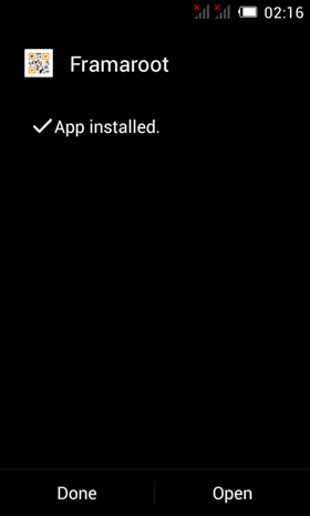 Framaroot APK Installed